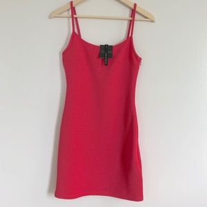 NWT Topshop Pink Ribbed Mini Dress